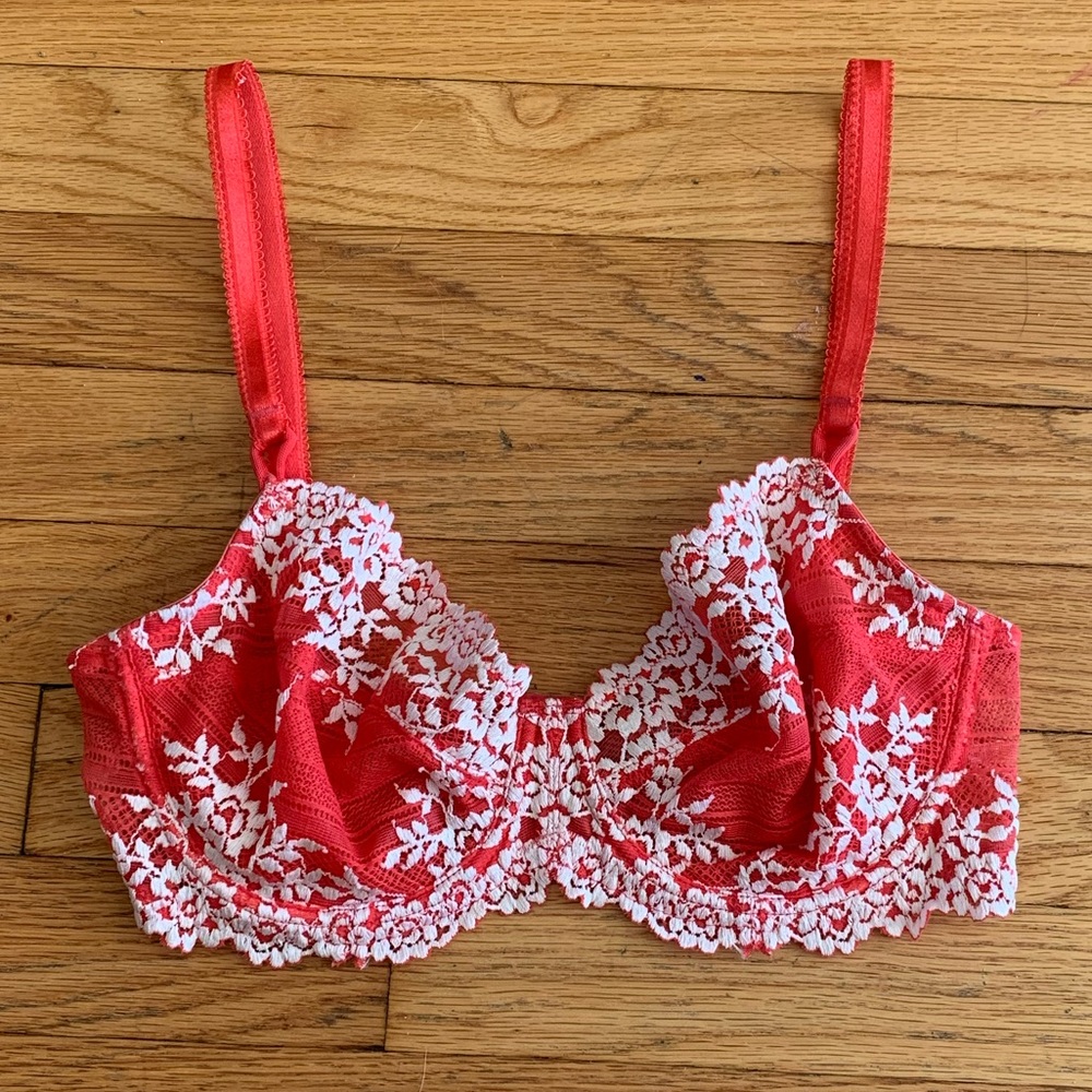 wacoal | sheer red lace bra